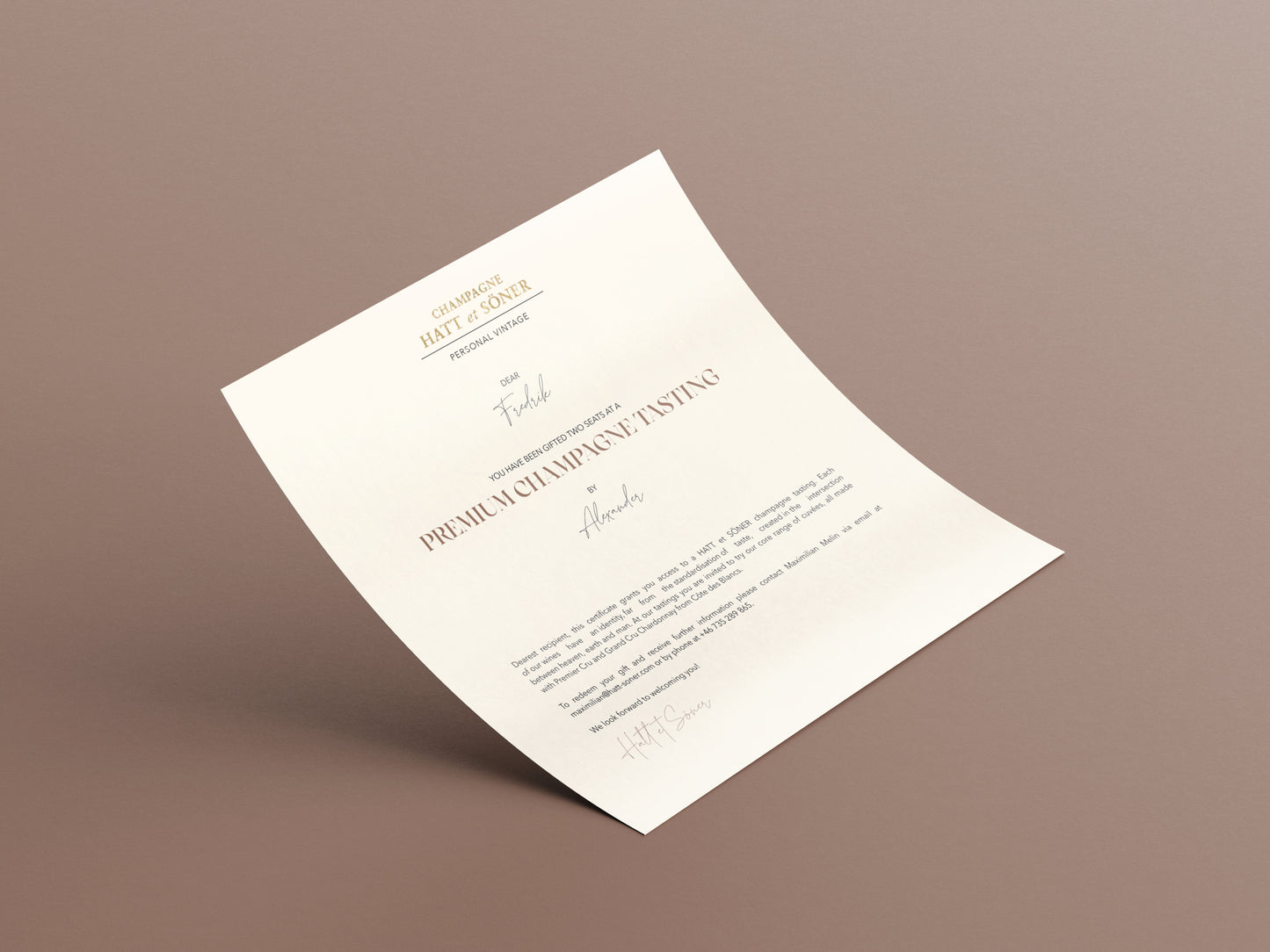 Premium Champagne Tasting Gift Card